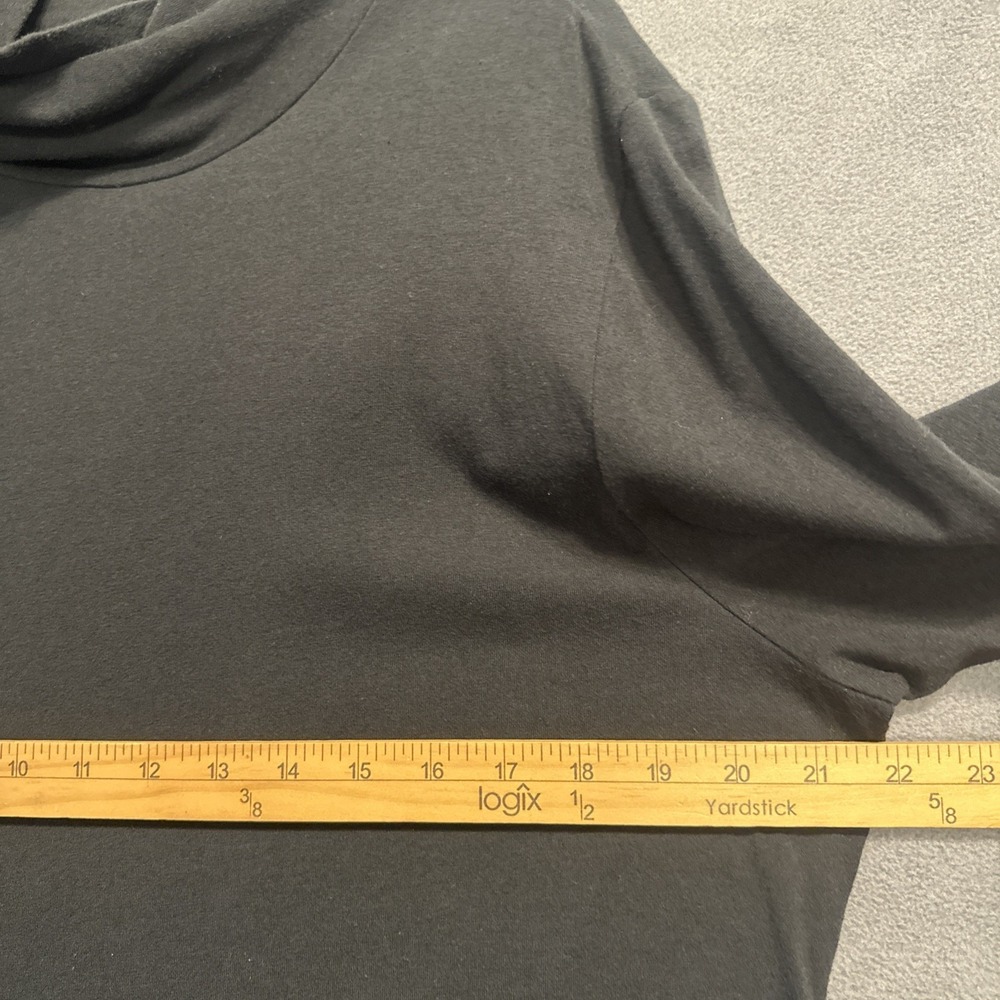 J. Jill Jersey‎ Turtleneck Shirt Top Size XL Black Stretch Layering Minimalist - Picture 5 of 5